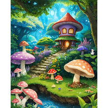 Load image into Gallery viewer, Mushroom House 40*50CM11CT 3 Stamped Cross Stitch
