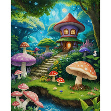 Load image into Gallery viewer, Mushroom House 40*50CM11CT 3 Stamped Cross Stitch
