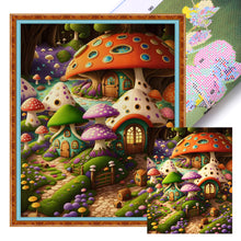 Load image into Gallery viewer, Mushroom House 40*50CM11CT 3 Stamped Cross Stitch
