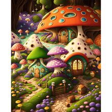 Load image into Gallery viewer, Mushroom House 40*50CM11CT 3 Stamped Cross Stitch
