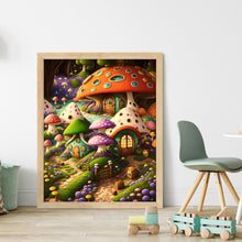 Load image into Gallery viewer, Mushroom House 40*50CM11CT 3 Stamped Cross Stitch
