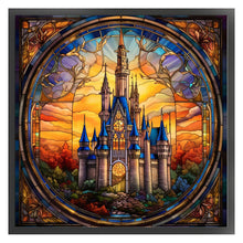 Load image into Gallery viewer, Glass Painting-Castle 50*50CM11CT 3 Stamped Cross Stitch
