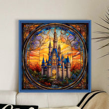 Load image into Gallery viewer, Glass Painting-Castle 50*50CM11CT 3 Stamped Cross Stitch
