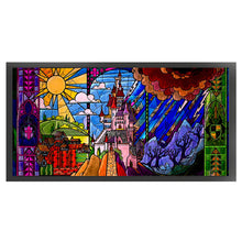 Load image into Gallery viewer, Glass Painting-Hogwarts 100*50CM11CT 3 Stamped Cross Stitch
