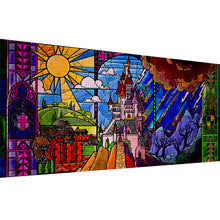 Load image into Gallery viewer, Glass Painting-Hogwarts 100*50CM11CT 3 Stamped Cross Stitch
