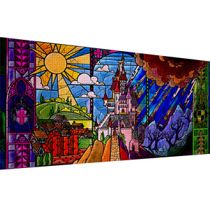 Glass Painting-Hogwarts 100*50CM11CT 3 Stamped Cross Stitch