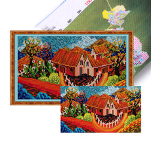 Load image into Gallery viewer, Joy Sunday Color House 40*22CM14CT 2 Stamped Cross Stitch
