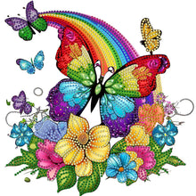 Load image into Gallery viewer, Rainbow Butterfly 30*30CM(Canvas) Partial Special Shaped Drill Diamond Painting
