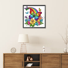 Load image into Gallery viewer, Rainbow Butterfly 30*30CM(Canvas) Partial Special Shaped Drill Diamond Painting
