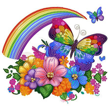 Load image into Gallery viewer, Rainbow Butterfly 30*30CM(Canvas) Partial Special Shaped Drill Diamond Painting
