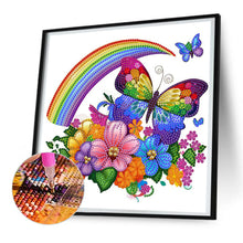 Load image into Gallery viewer, Rainbow Butterfly 30*30CM(Canvas) Partial Special Shaped Drill Diamond Painting
