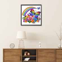 Load image into Gallery viewer, Rainbow Butterfly 30*30CM(Canvas) Partial Special Shaped Drill Diamond Painting
