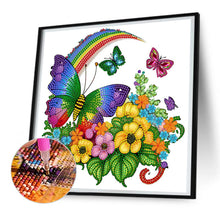 Load image into Gallery viewer, Rainbow Butterfly 30*30CM(Canvas) Partial Special Shaped Drill Diamond Painting
