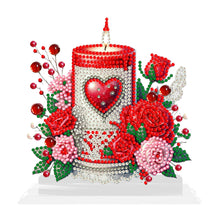 Load image into Gallery viewer, Acrylic Desktop 5D Diamond Art Kits Home Bedroom Table Decor (Love Rose Candle)
