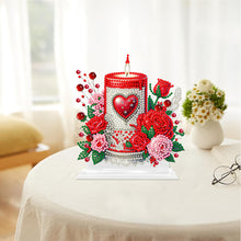 Load image into Gallery viewer, Acrylic Desktop 5D Diamond Art Kits Home Bedroom Table Decor (Love Rose Candle)
