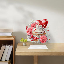 Load image into Gallery viewer, Acrylic Desktop 5D Diamond Art Kit Home Bedroom Table Decor (Love Rose Cupcake)
