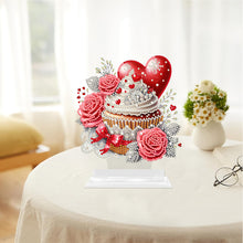 Load image into Gallery viewer, Acrylic Desktop 5D Diamond Art Kit Home Bedroom Table Decor (Love Rose Cupcake)
