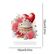 Load image into Gallery viewer, Acrylic Desktop 5D Diamond Art Kit Home Bedroom Table Decor (Love Rose Cupcake)
