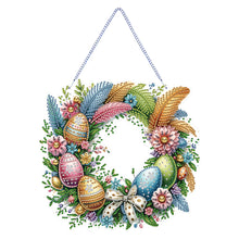 Load image into Gallery viewer, Single Sided Easter Wreath Diamond Art Hanging Pendant Wall Decor (Bowknot)
