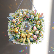 Load image into Gallery viewer, Single Sided Easter Wreath Cute Diamond Art Hanging Pendant Wall Decor (Bird)
