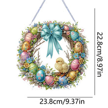 Load image into Gallery viewer, Single Sided Easter Wreath Cute Diamond Art Hanging Pendant Wall Decor (Chicken)
