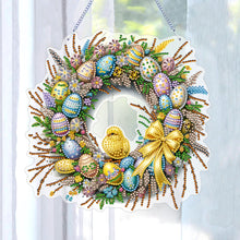 Load image into Gallery viewer, Single Sided Easter Wreath Cute Diamond Art Hanging Pendant Wall Decor (Chicken)
