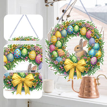 Load image into Gallery viewer, Single Sided Easter Wreath Cute Diamond Art Hanging Pendant Wall Decor (Rabbit)
