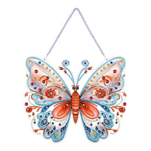 Load image into Gallery viewer, Single Sided Beauty Butterfly Diamond Art Hanging Pendant Home Decor (Red Blue)
