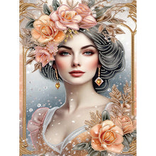 Load image into Gallery viewer, Noble Lady 30*40CM(Canvas) Partial Special Shaped Drill Diamond Painting
