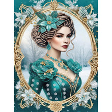 Load image into Gallery viewer, Noble Lady 30*40CM(Canvas) Partial Special Shaped Drill Diamond Painting
