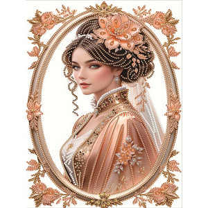 Noble Lady 30*40CM(Canvas) Partial Special Shaped Drill Diamond Painting