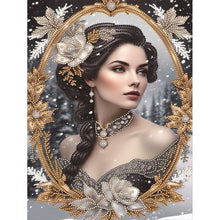 Load image into Gallery viewer, Noble Lady 30*40CM(Canvas) Partial Special Shaped Drill Diamond Painting
