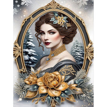 Load image into Gallery viewer, Noble Lady 30*40CM(Canvas) Partial Special Shaped Drill Diamond Painting
