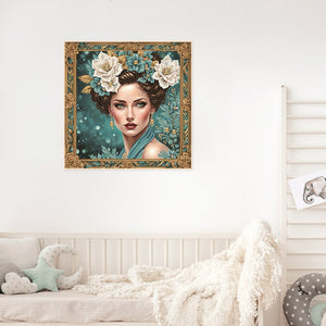 Noble Lady 30*30CM(Canvas) Partial Special Shaped Drill Diamond Painting