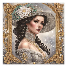 Load image into Gallery viewer, Noble Lady 30*30CM(Canvas) Partial Special Shaped Drill Diamond Painting
