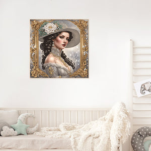 Noble Lady 30*30CM(Canvas) Partial Special Shaped Drill Diamond Painting