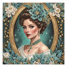 Load image into Gallery viewer, Noble Lady 30*30CM(Canvas) Partial Special Shaped Drill Diamond Painting
