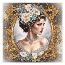 Load image into Gallery viewer, Noble Lady 30*30CM(Canvas) Partial Special Shaped Drill Diamond Painting
