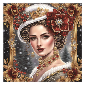 Noble Lady 30*30CM(Canvas) Partial Special Shaped Drill Diamond Painting