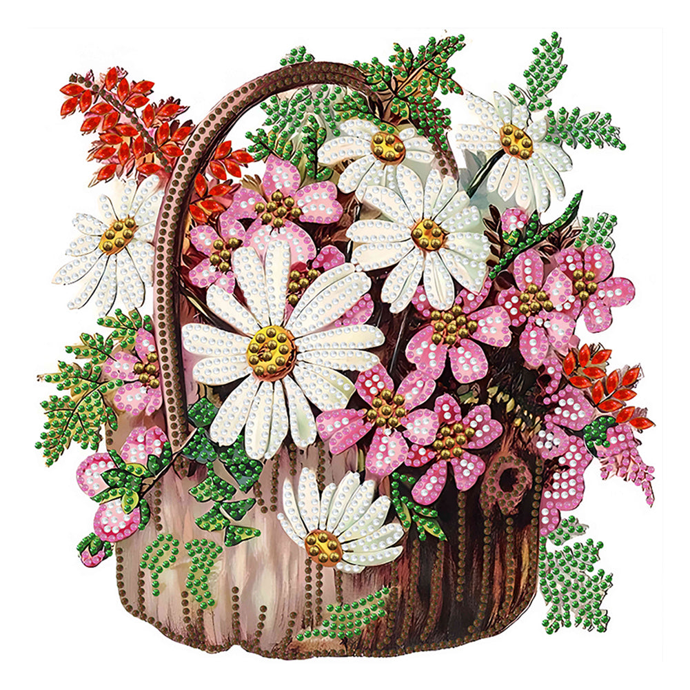 Flower Basket 30*30CM(Canvas) Partial Special Shaped Drill Diamond Painting