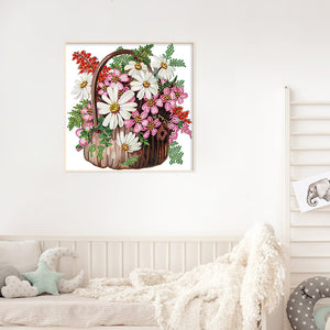 Flower Basket 30*30CM(Canvas) Partial Special Shaped Drill Diamond Painting