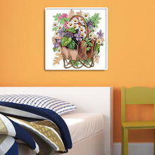 Load image into Gallery viewer, Flower Basket 30*30CM(Canvas) Partial Special Shaped Drill Diamond Painting
