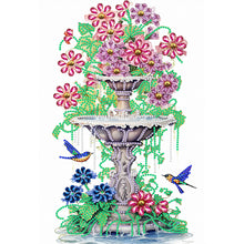 Load image into Gallery viewer, Butterfly Fountain 30*40CM(Canvas) Partial Special Shaped Drill Diamond Painting
