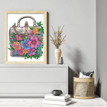 Load image into Gallery viewer, Flower Bag 30*40CM(Canvas) Partial Special Shaped Drill Diamond Painting
