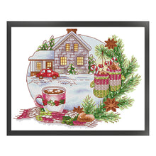 Load image into Gallery viewer, Winter Gingerbread Cottage - 14CT Stamped Cross Stitch 31*27CM(Joy Sunday)
