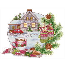 Load image into Gallery viewer, Winter Gingerbread Cottage - 14CT Stamped Cross Stitch 31*27CM(Joy Sunday)
