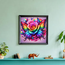Load image into Gallery viewer, Rainbow Roses And Butterflies 30*30CM(Canvas) Full Round Drill Diamond Painting
