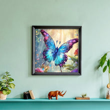 Load image into Gallery viewer, Colorful Glass Butterfly 30*30CM(Canvas) Full Round Drill Diamond Painting
