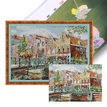 Load image into Gallery viewer, Amsterdam Canal - 14CT Stamped Cross Stitch 44*34CM(Joy Sunday)
