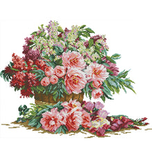 Load image into Gallery viewer, Bunch Of Flowers - 14CT Stamped Cross Stitch 50*40CM(Joy Sunday)

